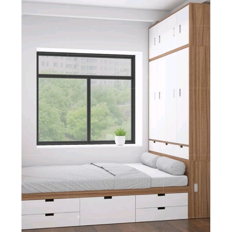 Ranjang lemari laci ukuran kasur 90 100 120 160 180 200