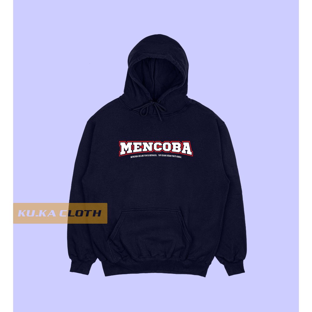 Jaket Hoodie Sweater Pria Distro Cowok Dakwah Muslim Islami Desain Mencoba Belum Tentu Berhasil