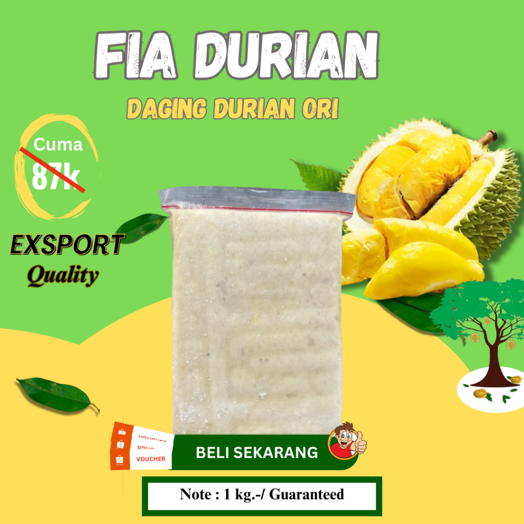 

Daging Durian Medan Murni Super Premium (Berat 1kg)