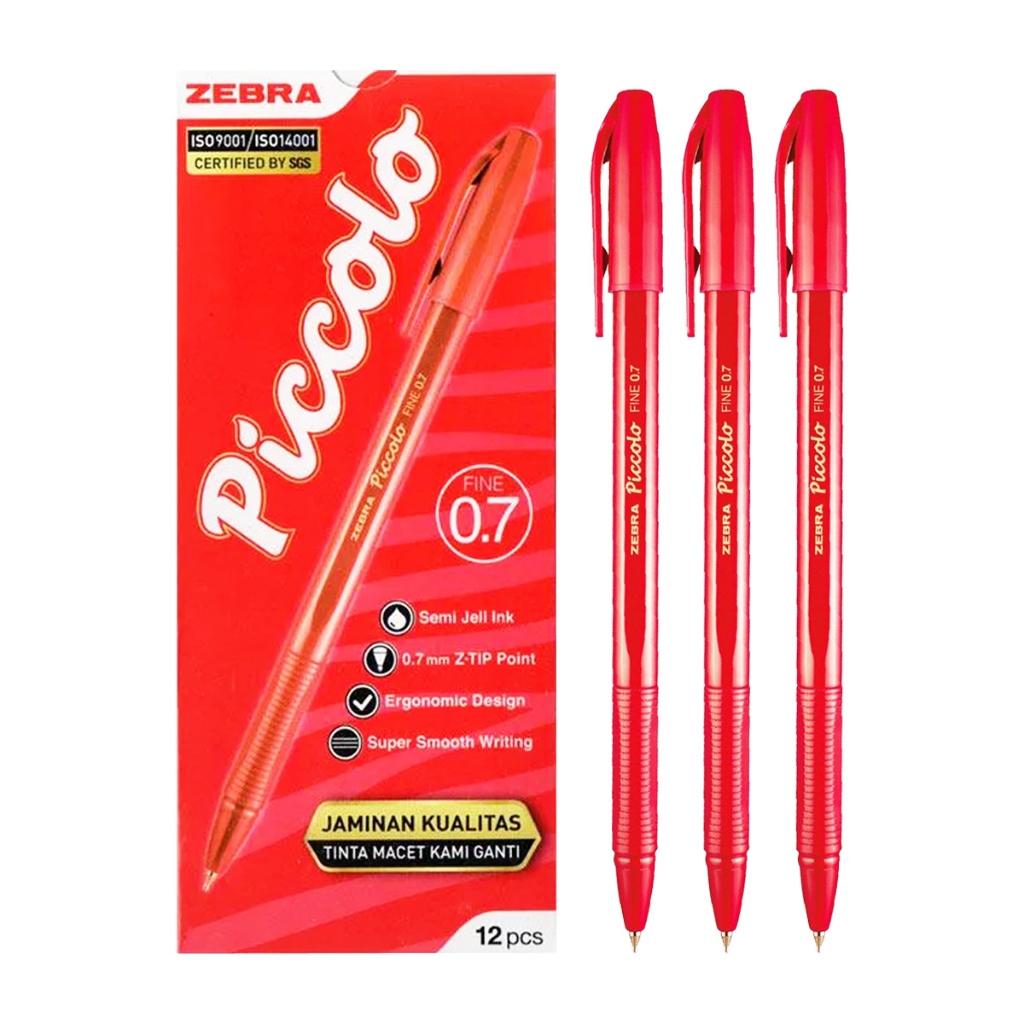 

Pulpen Zebra Piccolo Ballpoint Pen 0.7 Semi Jeli Ink Type