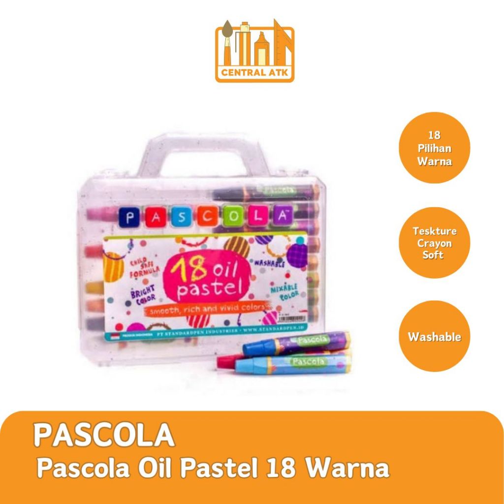 

CRAYON / OIL PASTEL PASCOLA ISI 18 WARNA