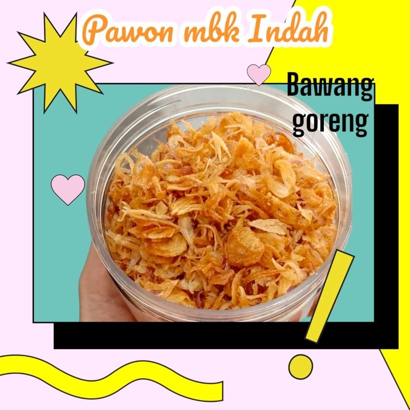 

BAWANG GORENG RENYAH ,GURIH ,AWET TAHAN LAMA BY PAWON MBK INDAH(200g)