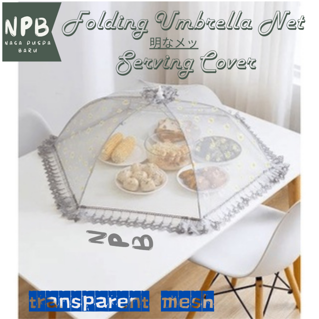 Tudung Saji Jaring Lipat - Tudung Saji Jaring Lipat Payung - Tutup jala transparan anti Serangga