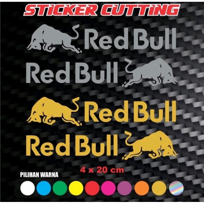 Stiker RED BULL cutting stiker motor helm