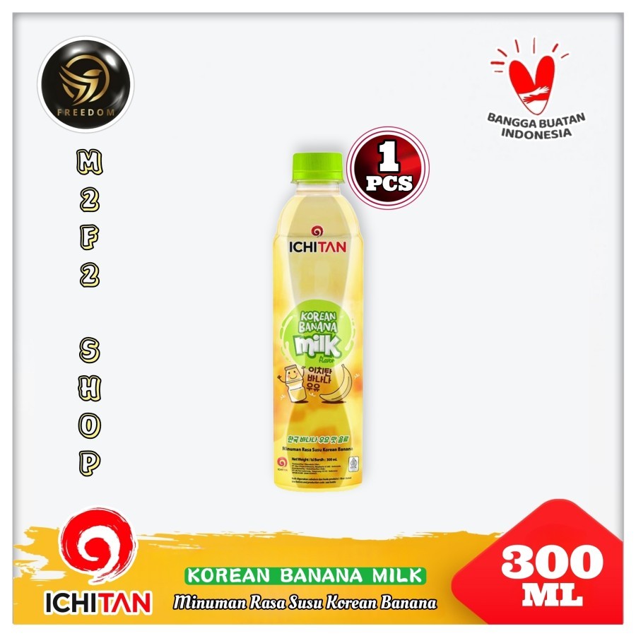 

Ichitan Korean Banana Flavored Milk | Pisang Susu Botol Pet - 300 ml (Kemasan Satuan)