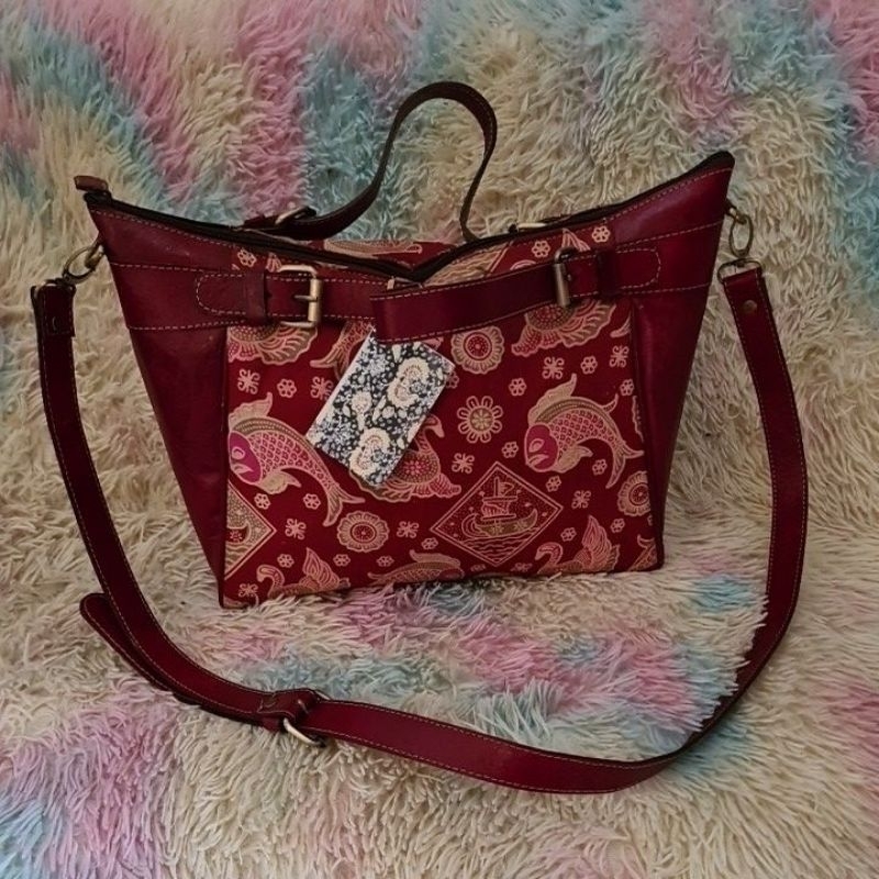 TAS KULIT ASLI NN ETNIK BATIK