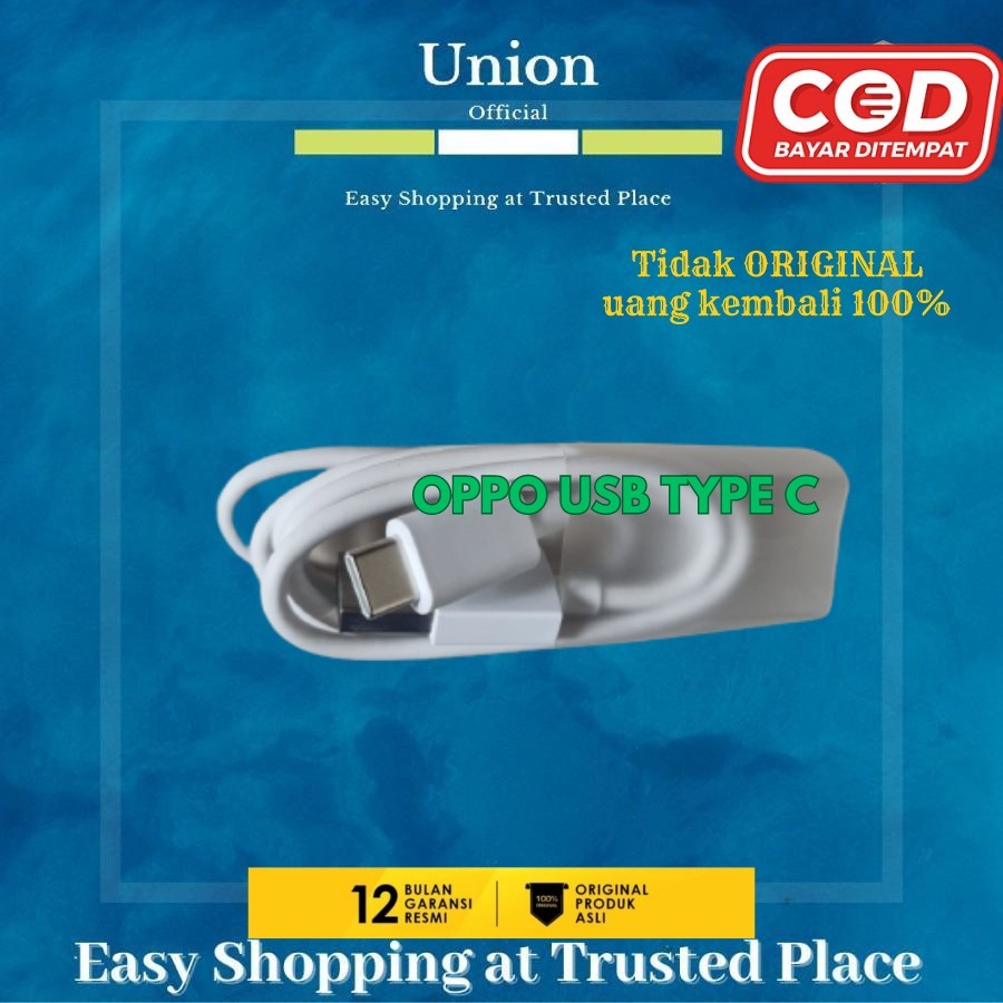 Kabel Data Oppo Type C 3a Supervooc Reno 7 8 Oppo A95 A77 A58 Original Cabutan Hp 100%