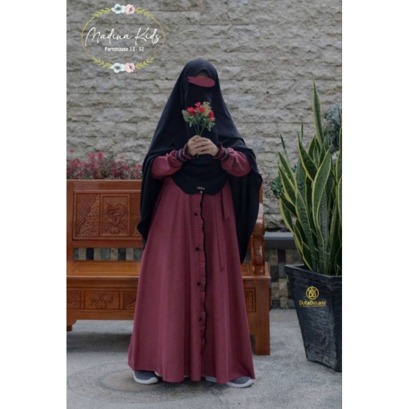 EY- DRESS KIDS MADINA KIDS GAMIS ANAK MONALISA GAMIS POLOS BY. DUTA BUSANA