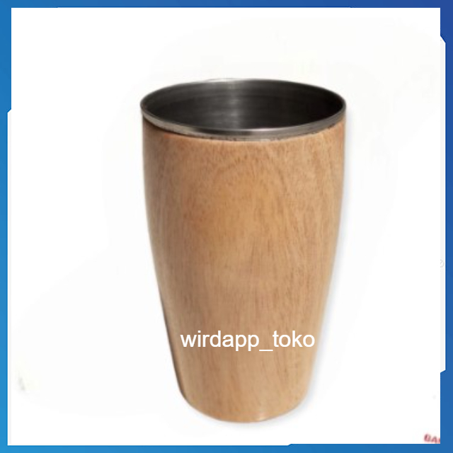 Gelas Anti Panas Mug Kayu Gelas STAINLESS STEEL
