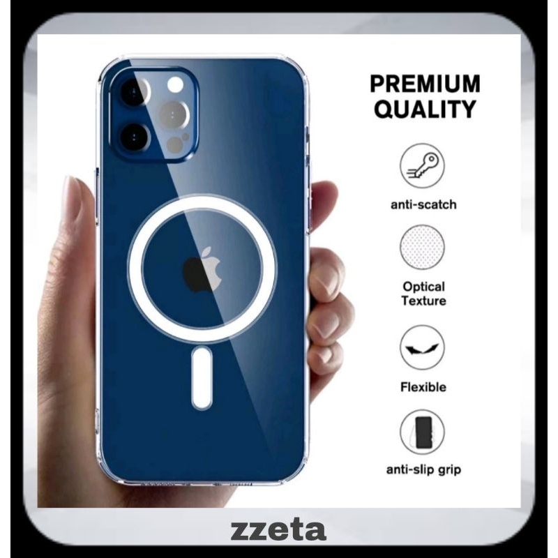 Case Magsafe akrilik iphone 12 casing iphone 12 clear case