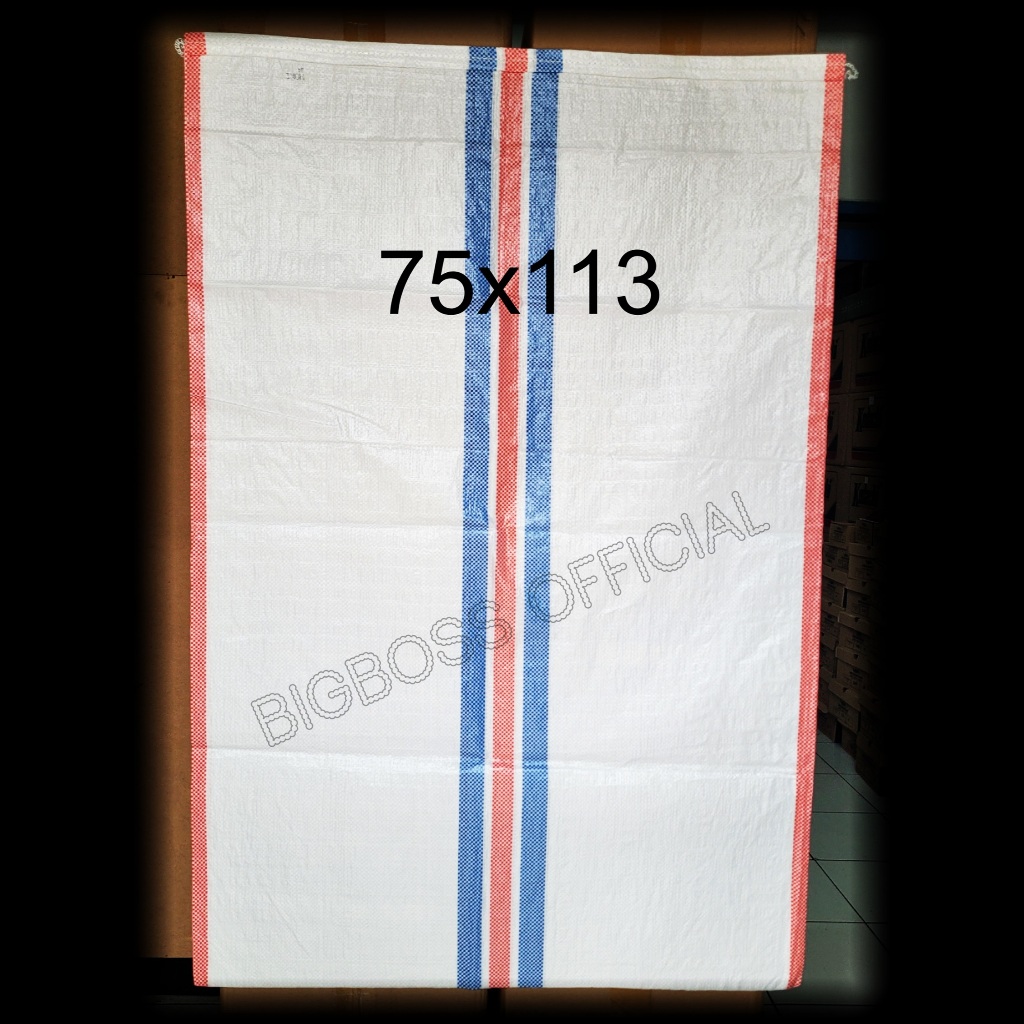 (1 Lembar) Karung HOKI 100Kg Beras Plastik Putih Goni 75x113cm Polyester Bubble Packing Bungkus Pake
