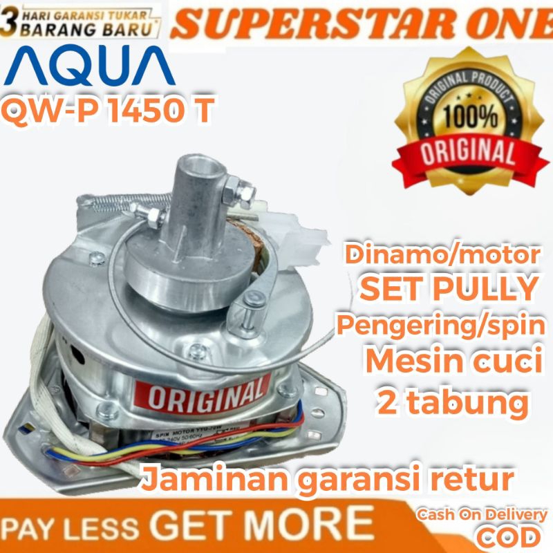 Dinamo pengering/spin SET PULLY Mesin cuci Aqua QW-P1450 T/QW-P1480T
