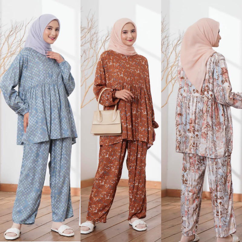 One Set Piyama Lola Pajamas Setelan Daily Rayon Busui Friendly adistiroom | piyama lengan panjang ce