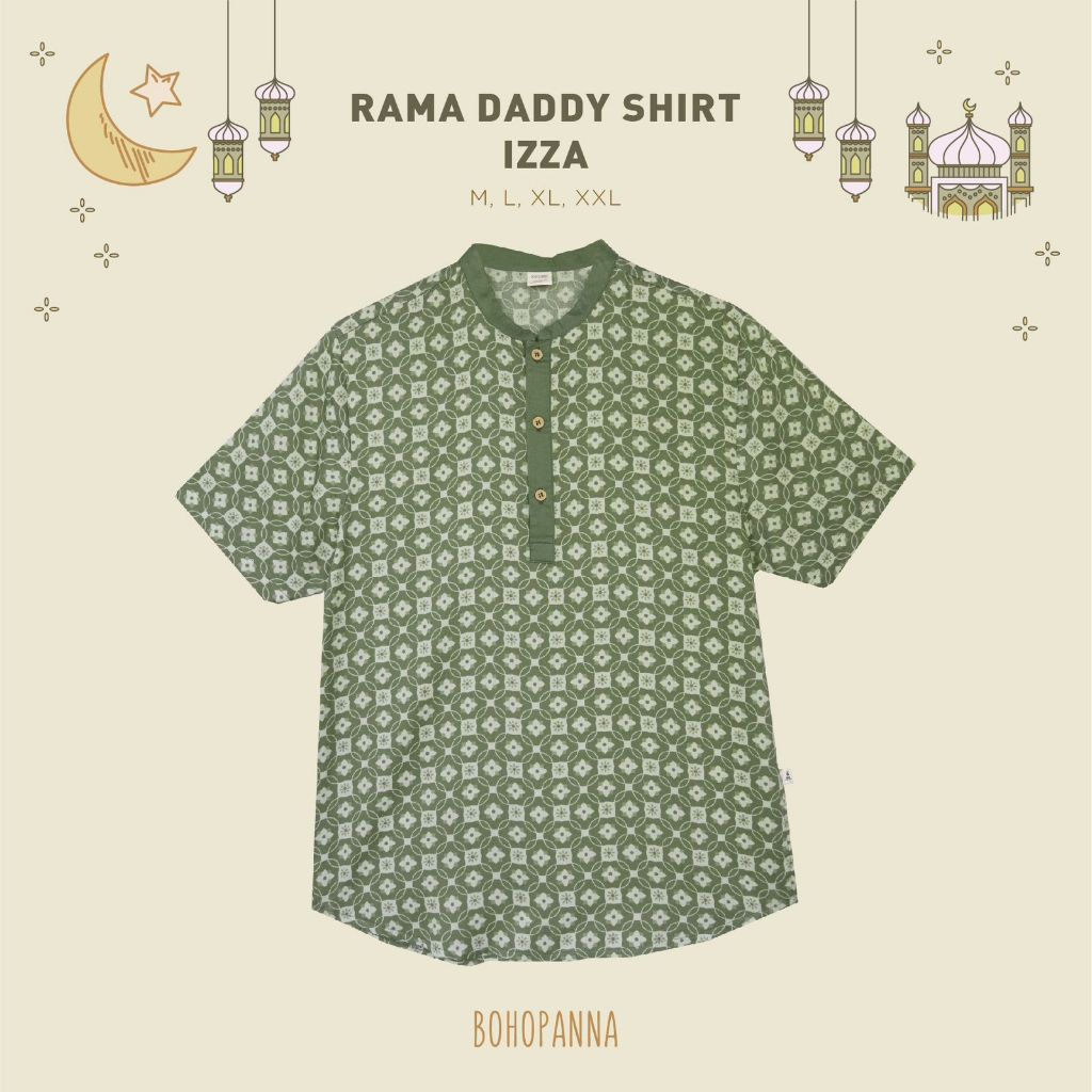 BOHOPANNA - RAYA COLLECTION - RAMA DADDY SHIRT - Baju Muslim Pria - Baju Muslim Laki-Laki - Baju Koko - Atasan Laki-Laki - Baju Lebaran Laki-Laki - ATTA AUREL-IZZA