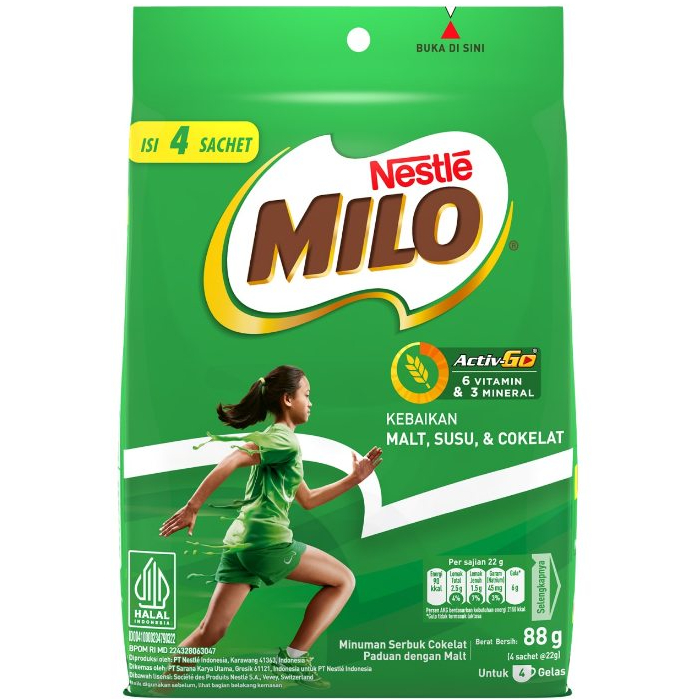 

MILO Bag Isi 4s x 22gr