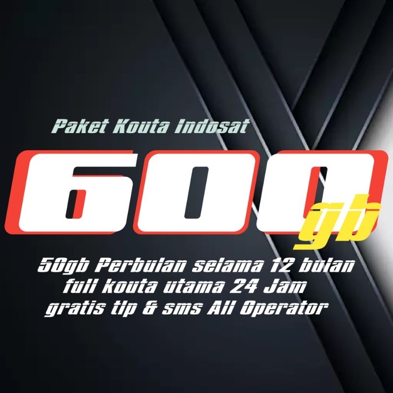 KARTU PERDANA  INDOSAT 600 GB 12 BULAN FULL KUOTA 24 JAM UNLIMITED GARANSI