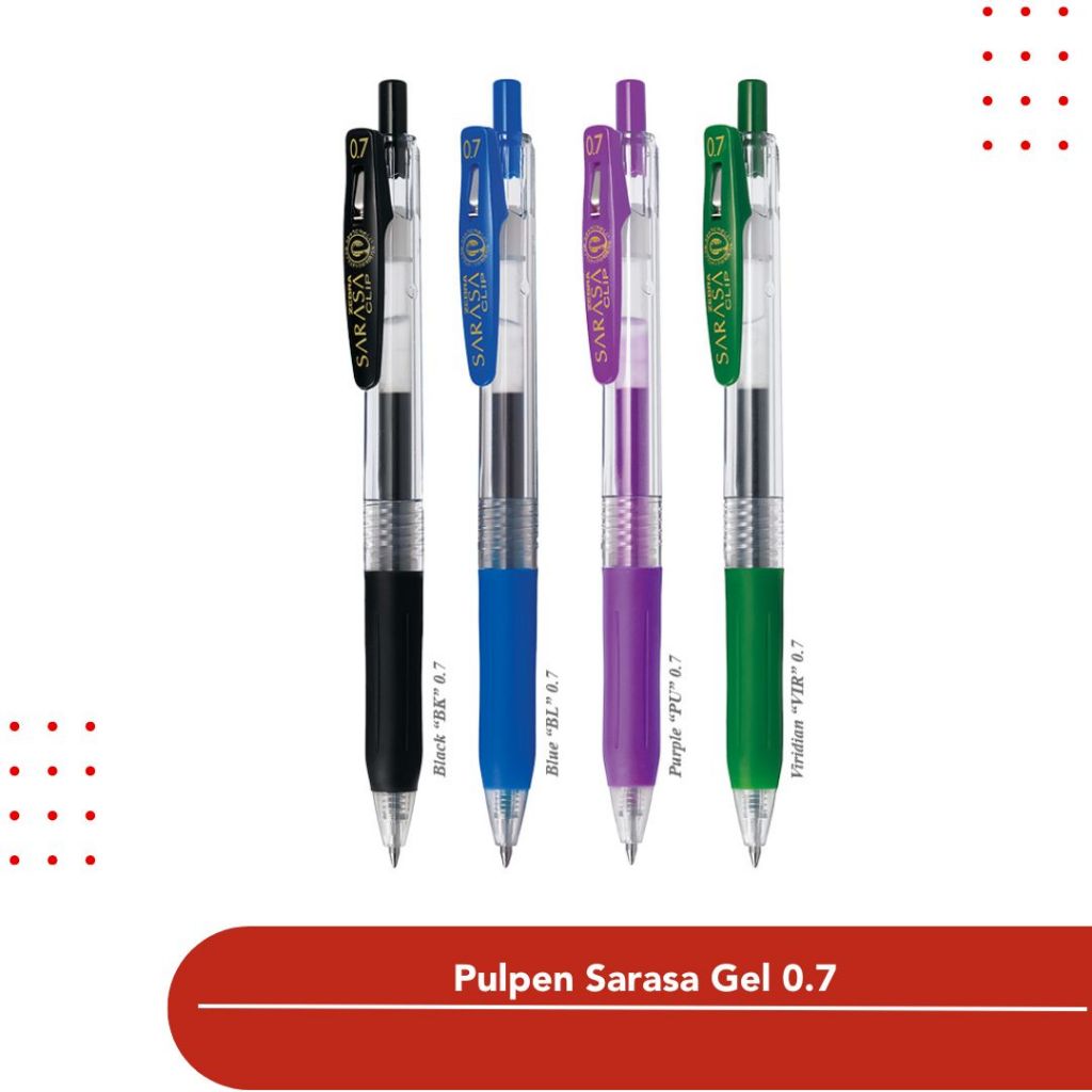 

Pulpen Sarasa Zebra Clip Gel Ink Pen 0.7