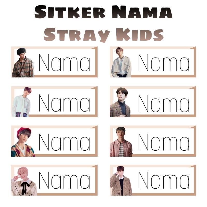 

stiker nama stray kids