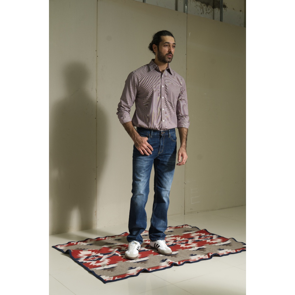 Celana Panjang LEA Jeans 605 - Lea Whisk Hand-Sanding Medium Indigo Regular Slim Fit 12.75oz Medium 