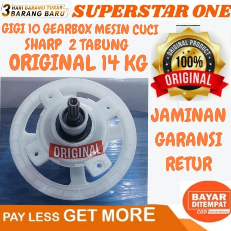 gearbox mesin cuci sharp 2 tabung gihi 10 0riginal 14 kg model terbaru