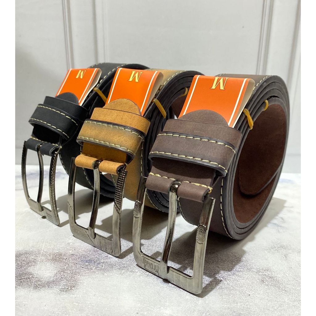 Ikat Pinggang pria Gesper Jarum Classic Sabuk Jarum Pria - Ikat Pinggang Kulit imitasi Premium