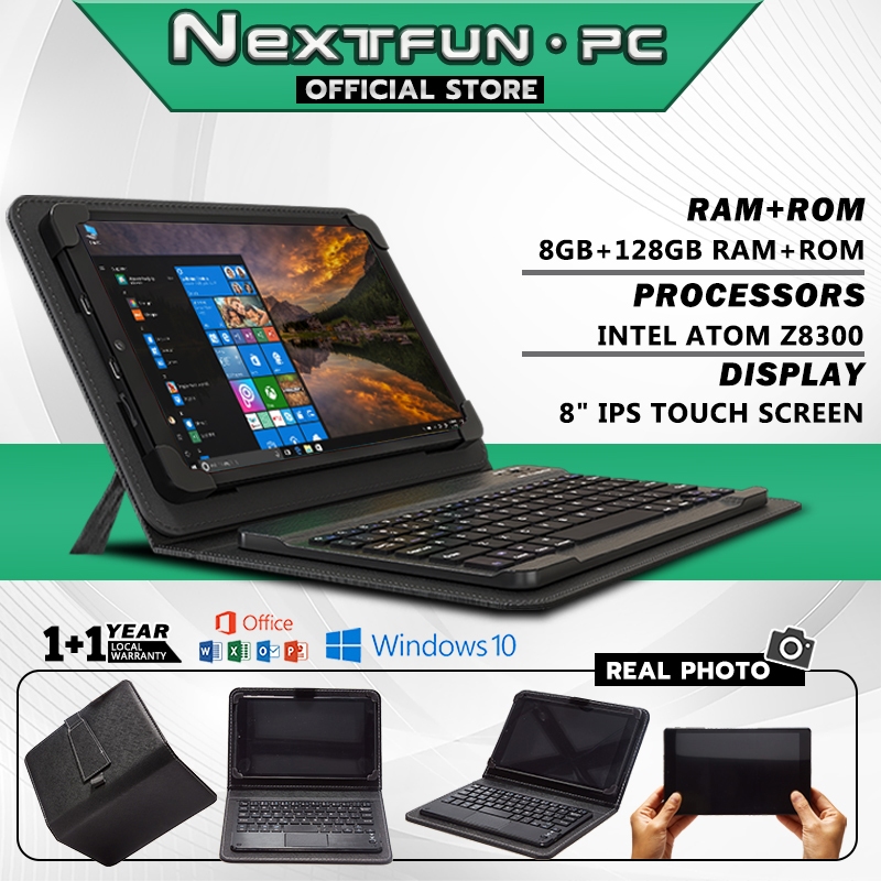 NEXTFUN 8" Windows Tablet PC RAM 8GB Mini Pocket Touch Screen Laptop Intel Quad Core Processor