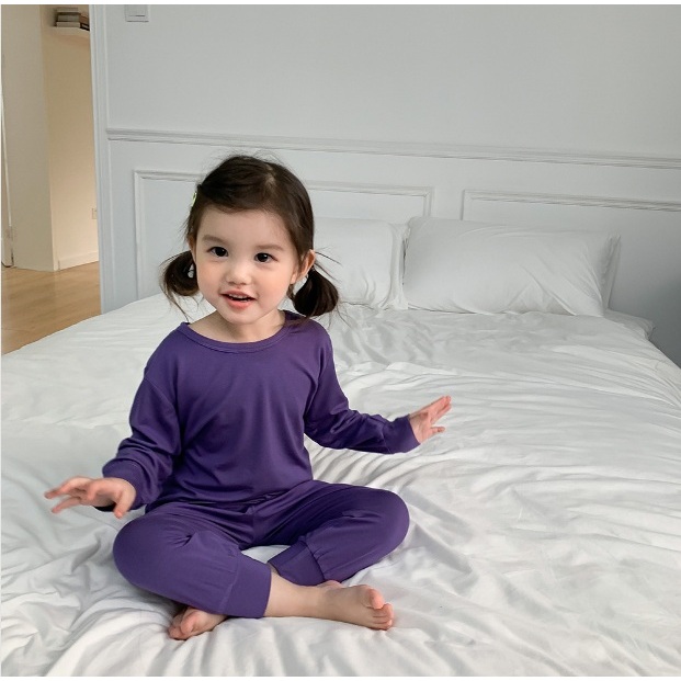Baju Setelan Tidur Piyama Polos Fashion Import Anak Perempuan - Motif CALM PLAIN