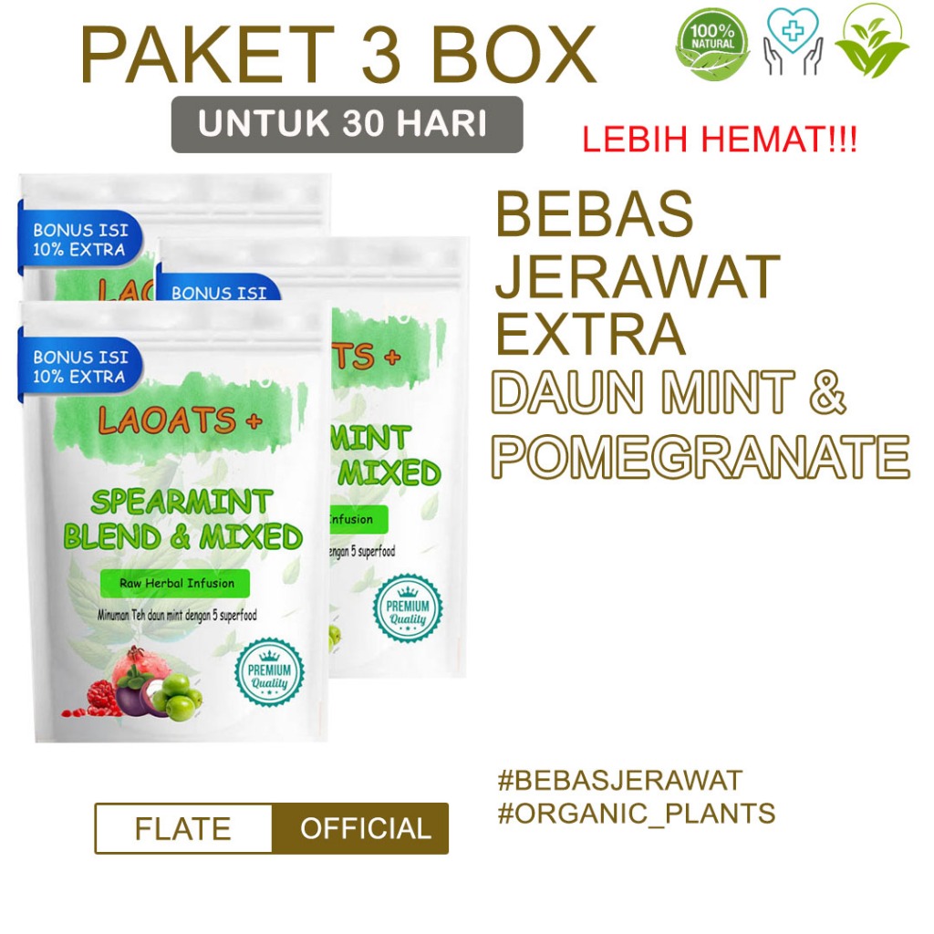 

Spearmint Tea Raw Herbal Untuk Jerawat Sparemint Tea Spearmint Tea Organic Spermint Tea Laoats ( PAKET 3 BOX)