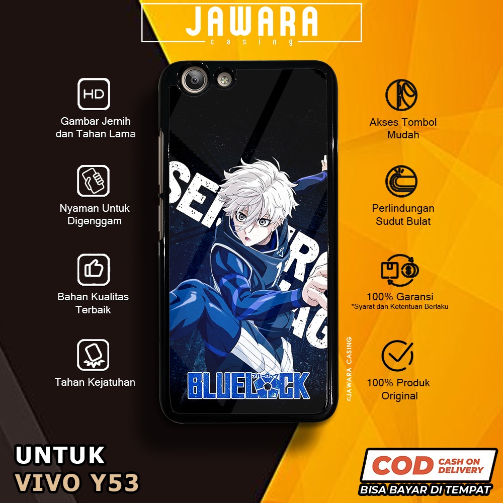 Case Vivo Y53 Casing Vivo Y53 [BLLK] Premium Glossy Case Hp Vivo Jawara Casing Hp Vivo Y53 Custom Ca