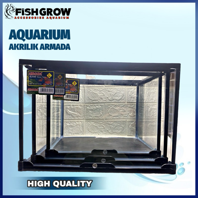 AQUARIUM TRISET AKRILIK NIKITA ARMADA UKURAN S M L
