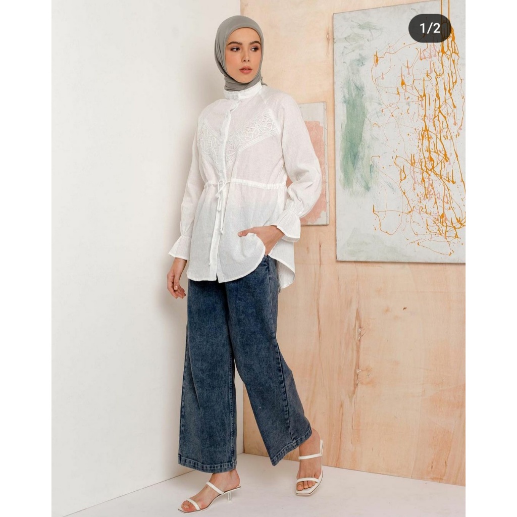 Oza Denim Pants Blue by ALEZA