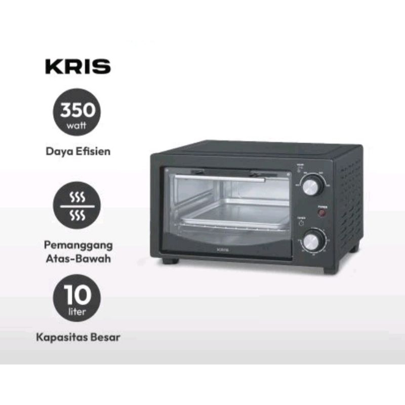 Kris 10 liter Oven Toaster Square - Hitam NEW