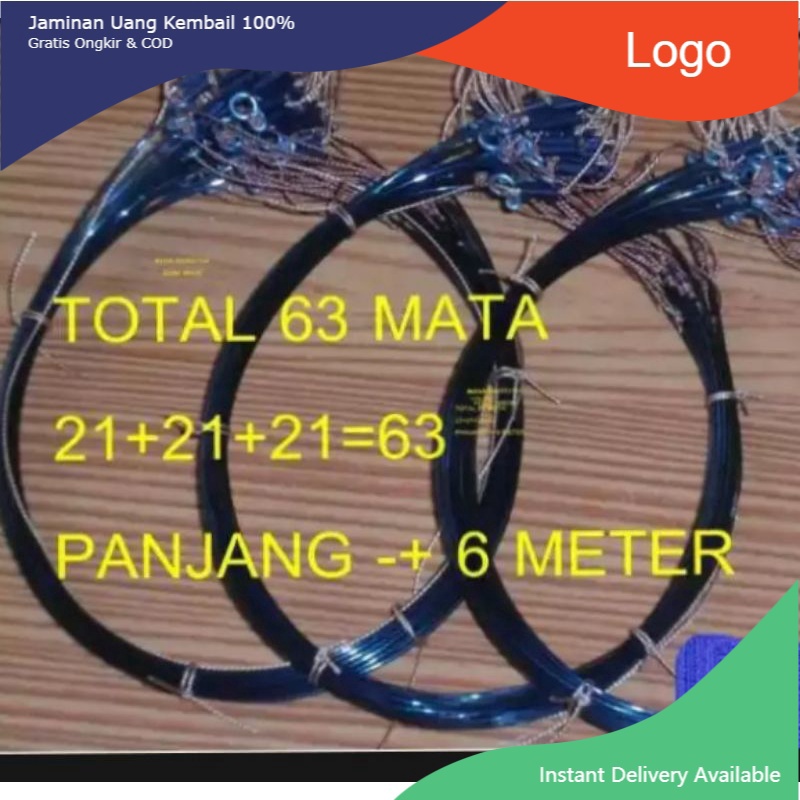 COD 6 METER JERAT RACIK RUAK2BURUNG SAWAH AYAM UTAN 63 MATA JERAT