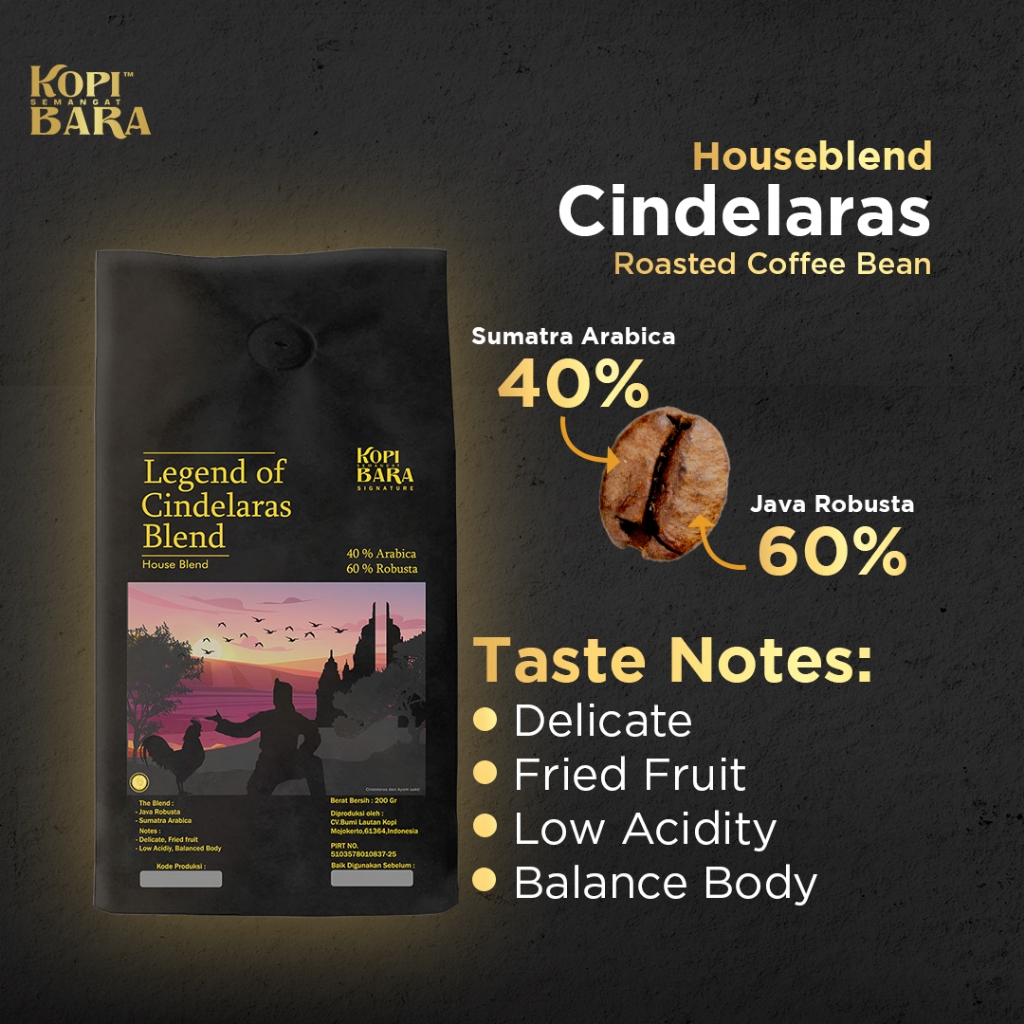 

Kop Bara Biji Kopi Legend of Cindelaras Blend 1 Kg