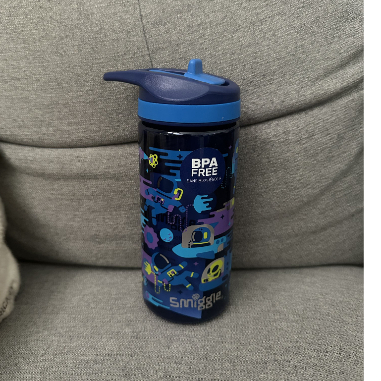 Botol minum smiggle water bottle original 440ml motif astronot space navy