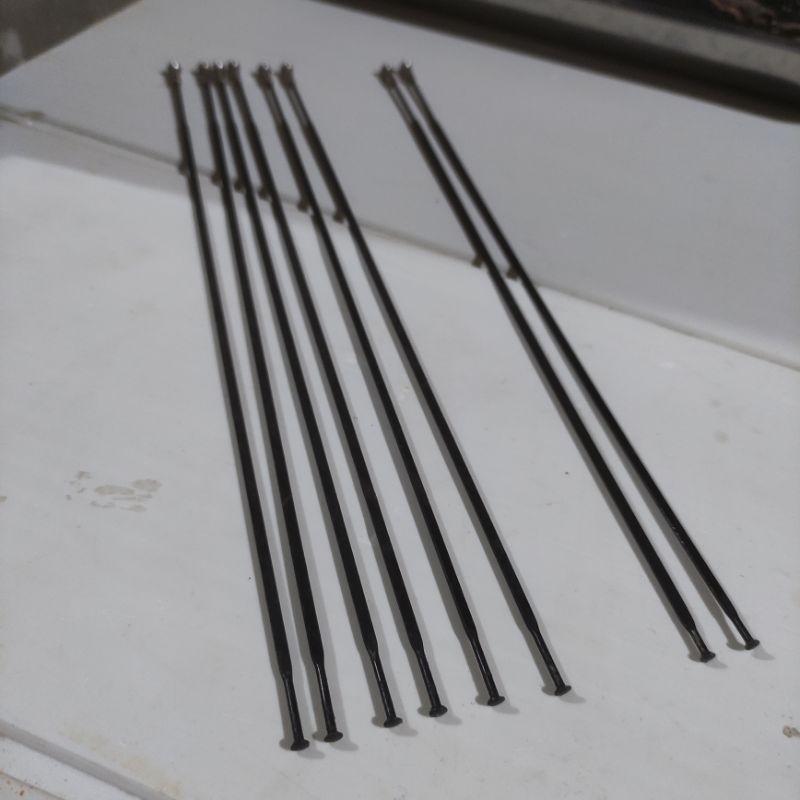 8 pcs spoke ruji lurus straight pull 295 mm original bawaan mavic aksium race steel