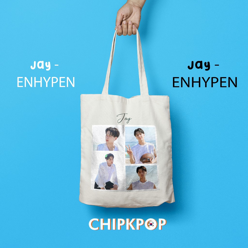 [PAKET SET] [JAY] I TOTEBAG ENHYPEN MURAH I TAS KOREA STYLE I TAS ENHYPEN FANMADE FANKIT I TOTEBAG C
