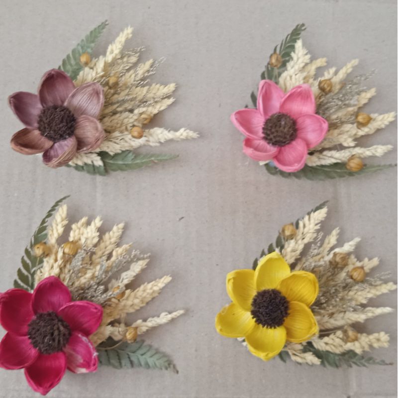 Rangkaian bunga kering, rangkaian bunga klobot, rangkaian bunga kering warna