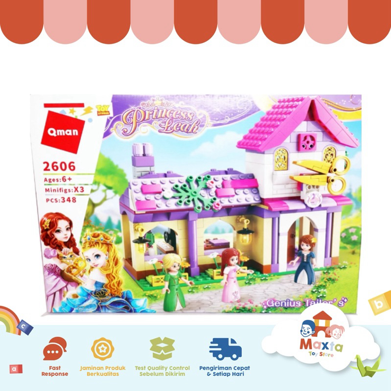 Bricks Lego Block Qman Princess Leah Genius Tailors 2606