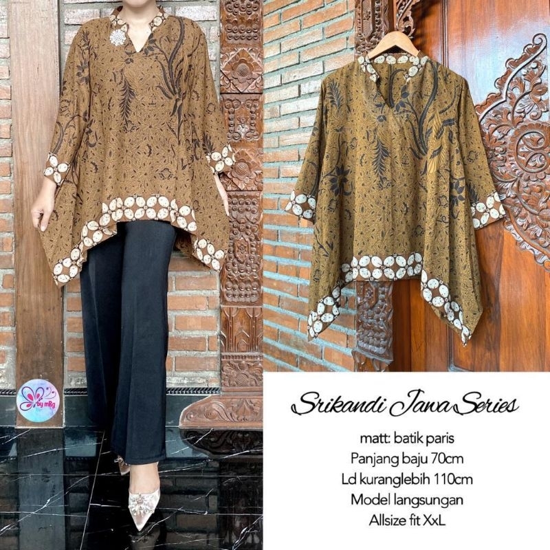 baju atasan wanita /blus batik/blus batwing