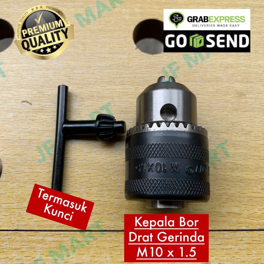 Kepala Bor 1mm Chuck Untuk Drat Gerinda  Kunci f Premium