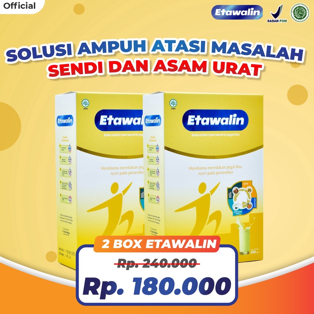 

1212 FLASH SALE Etawalin Susu Etawa Herbal Nyeri Sendi Official 2 Box
