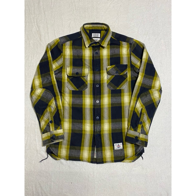 ESPIONAGE FLANNEL DENIM INDIGO MASTER RUGGED NAVY SHIRT HEAVY WEIGHT