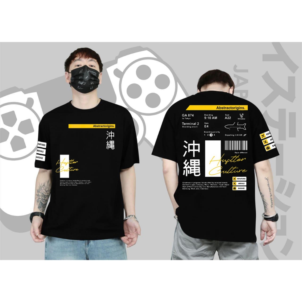 Kaos Tshirt Atasan Distro Pria Terbaru Lengan Pendek Motif Abtractorigins Hustler Culture Bandara Hi