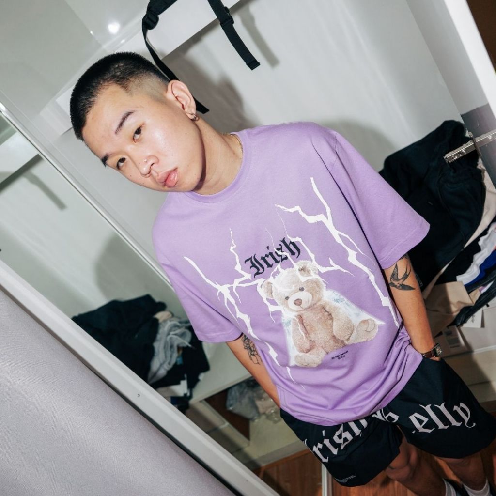 Irish Kelly T-shirt Kelly Bear | Kaos Ungu Cotton Combed 24s