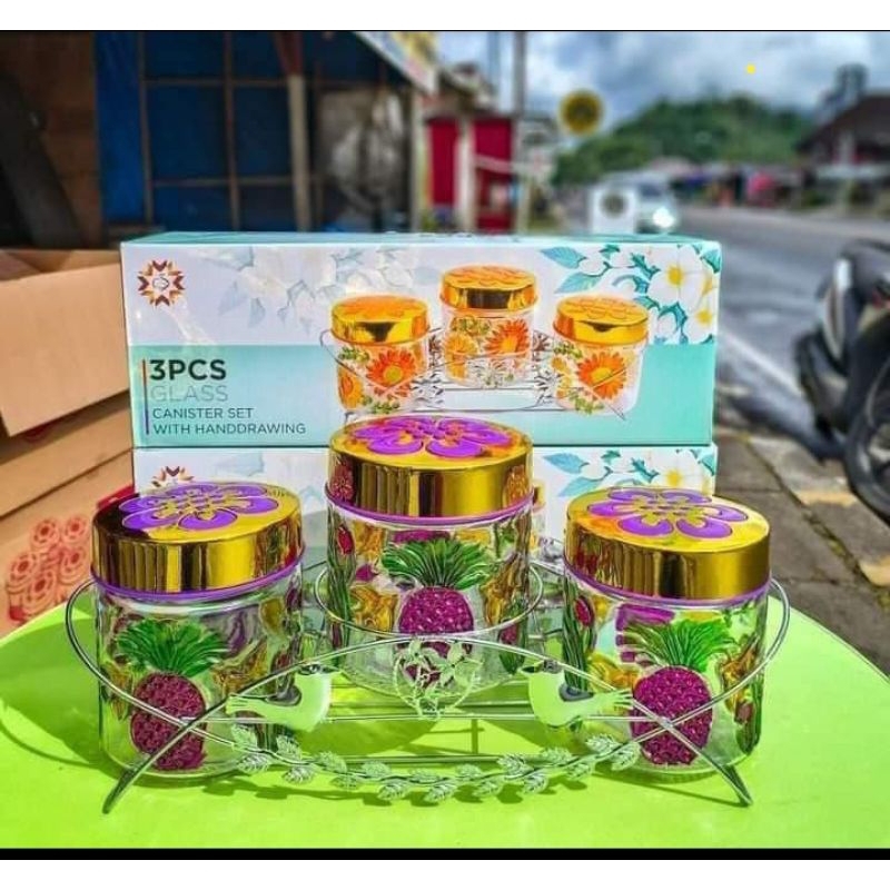 Toples shiny /Toples set kaca/Toples  kaca kue lebaran/toples kaca mewah/toples  kaca set tebal