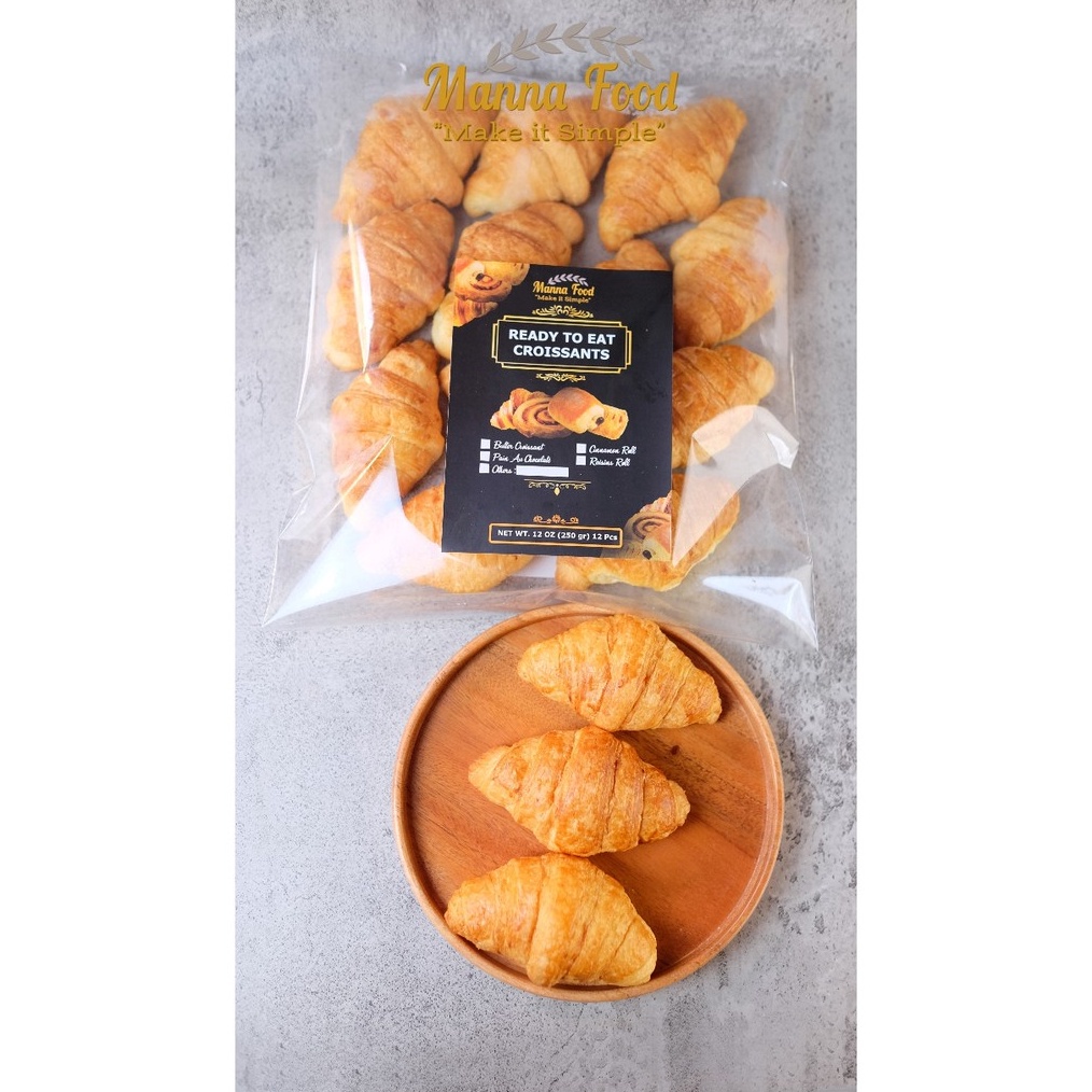 

MALL Mini Butter Croissant Plain Croissant Small isi 12 PCS Croissant Termurah grosir