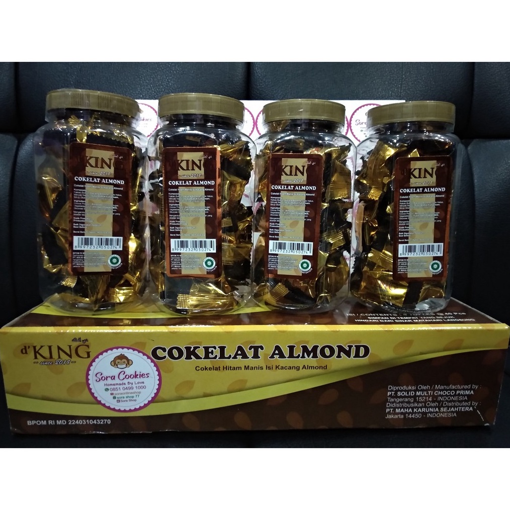 

Original 1 Dus Isi 4 toples Coklat Almond d KING