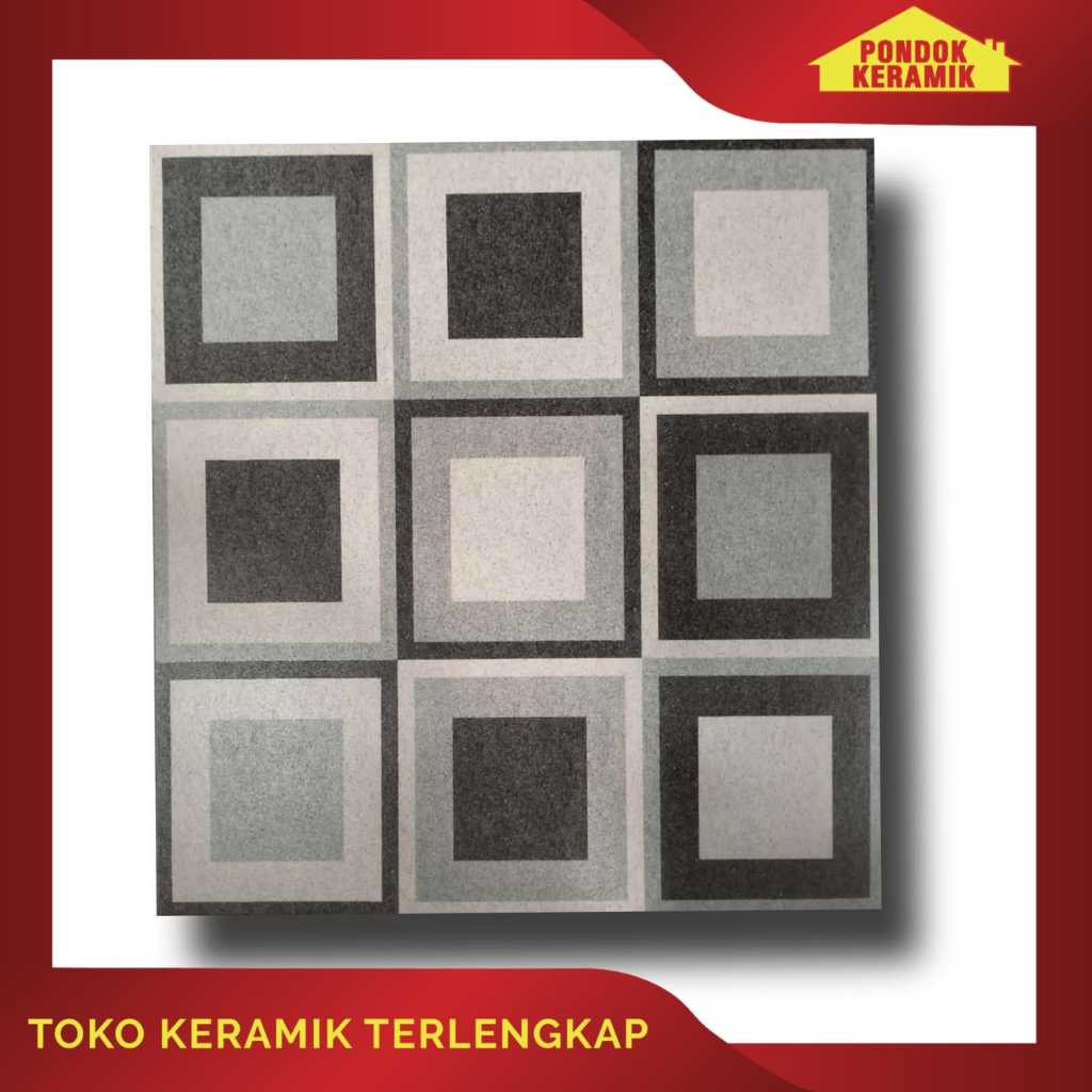 Granit Lantai MGM Motif Kotak Kotak 60x60 SS 020 Deco