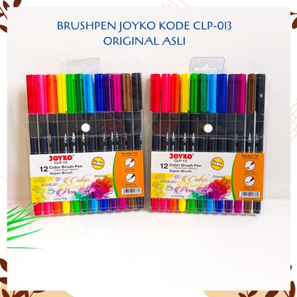 

BRUSHPEN JOYKO KODE CLP-013 ORIGINAL ASLI PEN WARNA KUAS ALAT TULIS KANTOR SEKOLAH MURAH TERMURAH COD